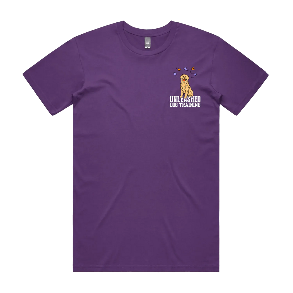 Purple front flat lay